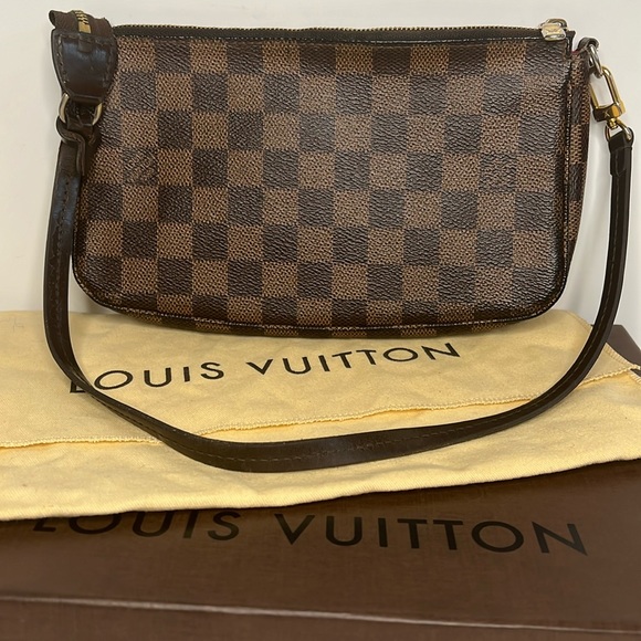 Louis Vuitton Handbags - Louis Vuitton Pochette Acessoires Damier Ebene red interior